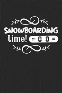 Snowboarding Time: College Ruled Notebook (6x9 inches) with 120 Pages