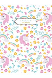 Magical Unicorn #10, Unicorn Wide Ruled Journal for Kids Girls, Notebook for Kids Ages 7-12, Doodle Journal for Girls