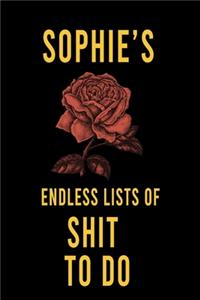 Sophie's Endless Lists of Shit to do