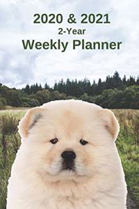 2020 & 2021 Weekly Planner - Two Year Appointment Book Gift - Two-Year Agenda Notebook for Chow Dog Owners