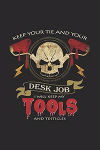 Desk job tools testicles