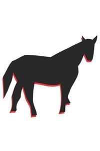 2020 Weekly Planner Horse Illustration Equine Black Red Horse Silhouette 134 Pages