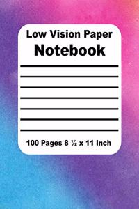 Low Vision Paper Notebook