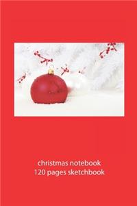 christmas notebook 120 pages sketchbook
