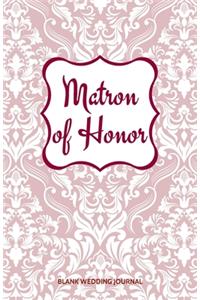 Matron of Honor Small Size Blank Journal-Wedding Planner&To-Do List-5.5