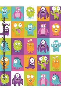 2019 Fantastic Rainbow Monsters 18 Month Academic Year Monthly Planner