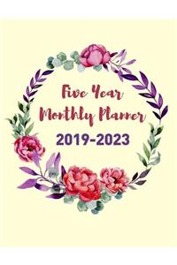 Five Year Monthly Planner 2019-2023