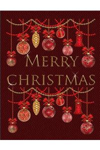 Merry Christmas Notebook Journal 150 Page College Ruled Pages 8.5 X 11