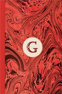 Monogram G Marble Notebook (Regency Red Edition)