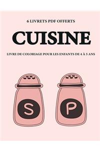 Livre de coloriage pour les enfants de 4 à 5 ans (Cuisine)