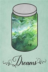 Dream Journal - Bright Green Watercolor Dream Jar (Green)