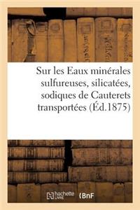 Notice Sur Les Eaux Minérales Sulfureuses, Silicatées, Sodiques de Cauterets Transportées