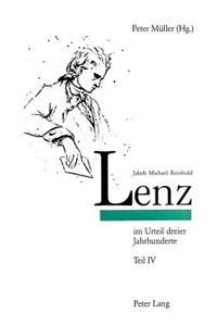 Jakob Michael Reinhold Lenz Im Urteil Dreier Jahrhunderte
