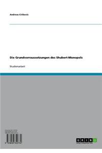 Die Grundvorraussetzungen Des Shubert-Monopols