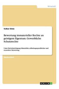 Bewertung immaterieller Rechte an geistigem Eigentum. Gewerbliche Schutzrechte