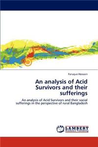 analysis of Acid Survivors and their sufferings