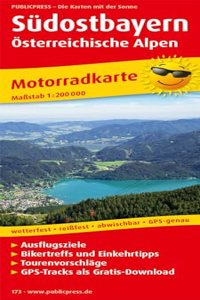 Southeast Bavaria - Austrian Alps, motorcycle map 1:200,000