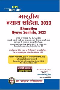 Law Fighter Bhartiya Nyaya Sanhita (BNS) 2023 Bare act in Diglot with Shorts notes, one liner tips and Multiple Choice Question