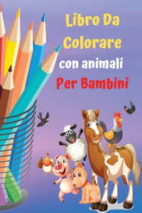 Libro da colorare con animali per bambini