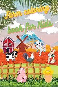 Farm coloring book for Kids