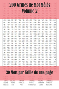 200 Grilles de Mots Mêlés - Volume 2