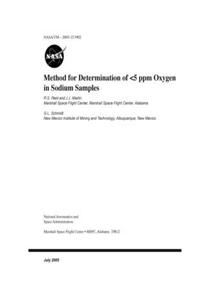 Method for Determination of Less Than 5 ppm Oxygen in Sodium Samples