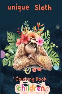 unique Sloth Coloring book Children