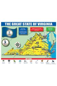 Virginia State Map for Students - Pack of 30