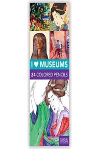 I Heart Museums Colored Pencil Set and Pencil Sharpener