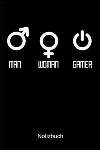 Man Woman Gamer Notizbuch
