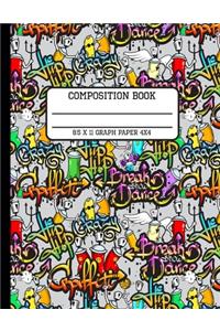 Composition Book Graph Paper 4x4