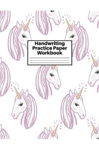 Handwriting Practice Paper Workbook