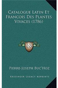 Catalogue Latin Et Francois Des Plantes Vivaces (1786)