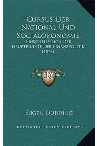 Cursus Der National Und Socialokonomie