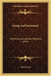 Saving And Investment