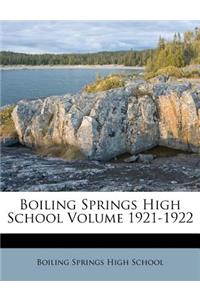 Boiling Springs High School Volume 1921-1922