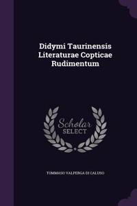 Didymi Taurinensis Literaturae Copticae Rudimentum