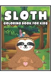 Sloth Coloring Book for Kids