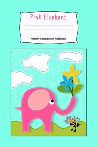 Pink Elephant - Primary Composition Notebook