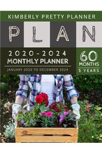 5 year monthly planner 2020-2024