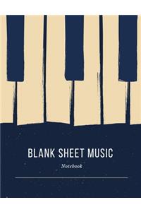 Blank Sheet Music Notebook