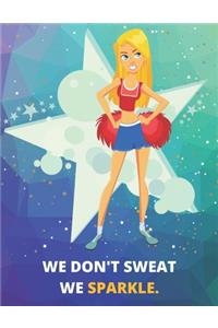 We Don't Sweat, We Sparkle - Cheerleader Journal/Notebook