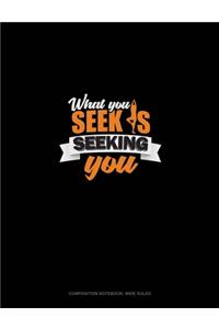 What You Seek Is Seeking You