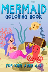 Mermaid Coloring Book for Kids Ages 4-8