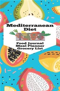 Mediterranean Diet Food Journal Meal Planner Grocery List