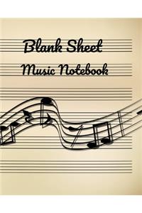 Blank Sheet Music Notebook