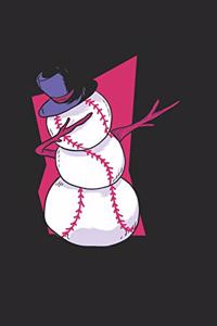 Christmas dabbing Baseball Snowman Notebook: Notebook / 6x9 Zoll / 120 dotted Pages