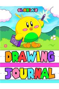 Gloria's Drawing Journal: Personalized Book with Child's Name, Primary Drawing and Writing Journal, Including 65 Pages with 1" Ruled Lines and a Drawing Box, For Preschoolers