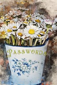 Passwords: Password Book - Premium Password Logbook - Online Organizer - Protect Sensitive Information - White Daisy