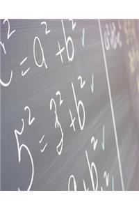 School Composition Book Chalkboard Closeup